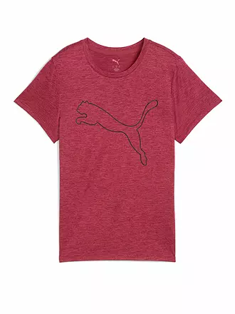 PUMA | T-shirt de fitness femme Essential Heather Logo | rot